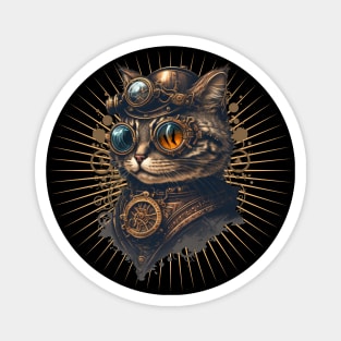 Steampunk Cat Magnet